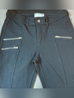 Athleta Black Moto Zip-Pocket stretchy pants leggings